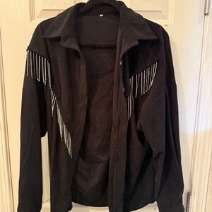 Black Fringe Women’s Jacket